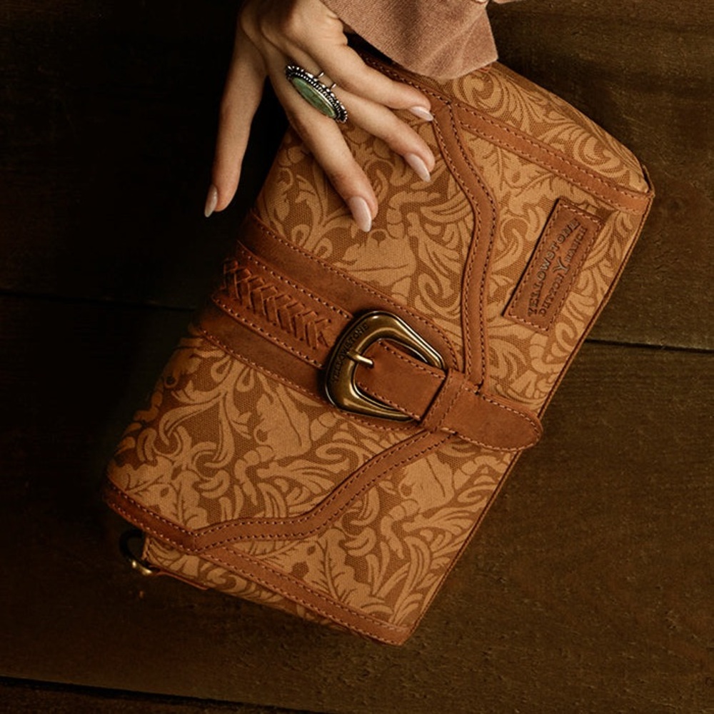 YELLOWSTONE MAVERICK SKY CROSSBODY WITH BUCKLE AMBER - Picture 6 of 6